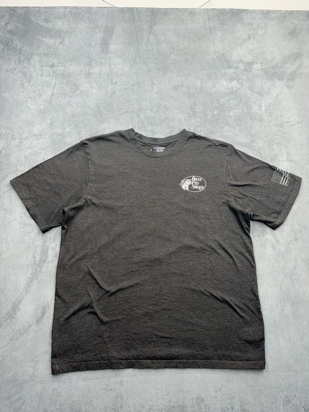 Bass Pro Shops Charcoal Heather Short-Sleeve T-Shirt with Logo